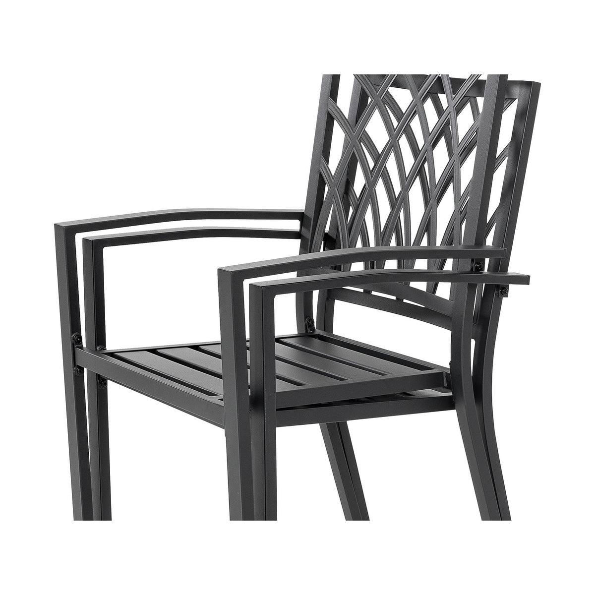 Set da pranzo da esterno da 5 pezzi, sedie impilabili e tavolo da 37'' - Tavolo da 37 pollici