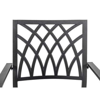 Set da pranzo da esterno da 5 pezzi, sedie impilabili e tavolo da 37'' - Tavolo da 37 pollici