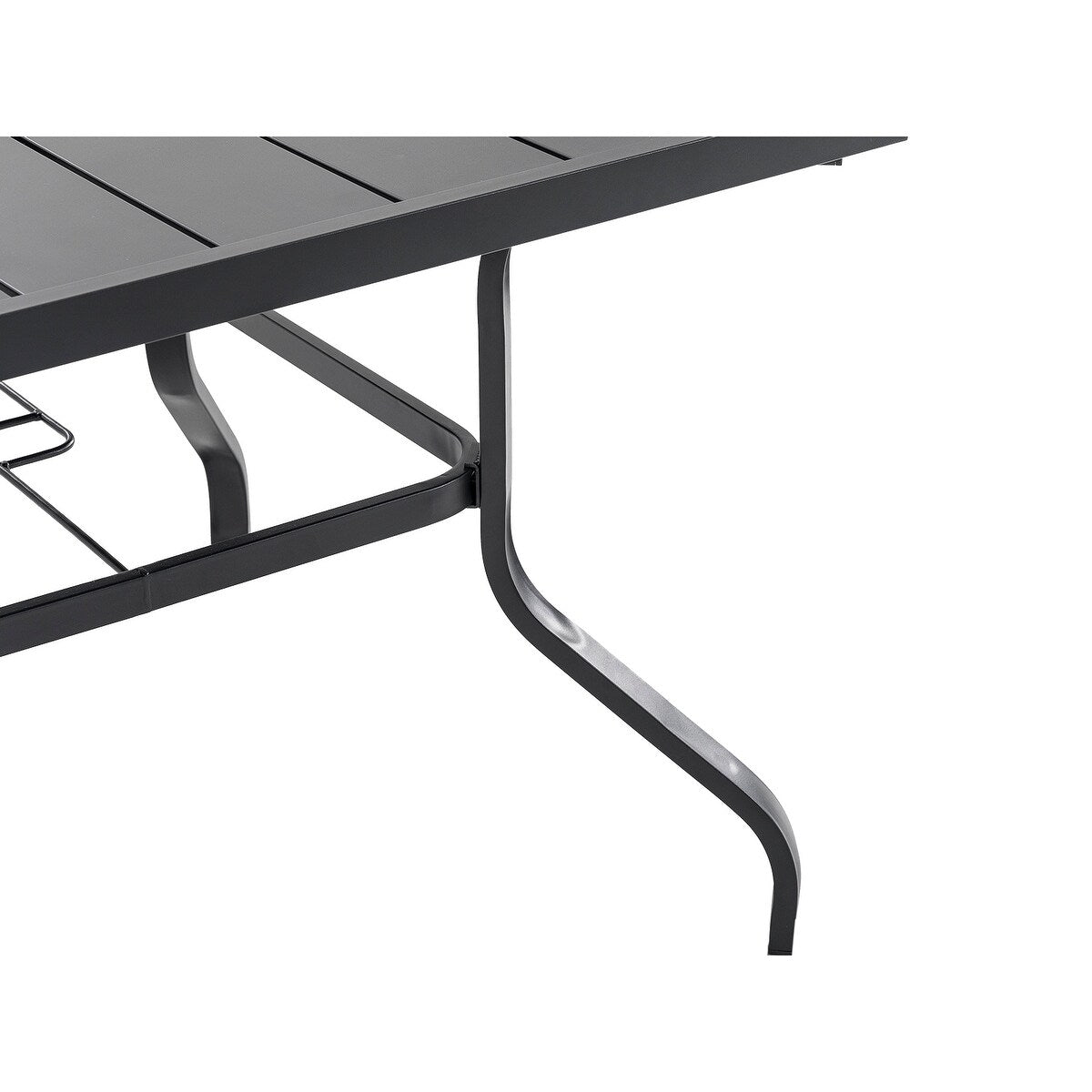 Set da pranzo da esterno da 5 pezzi, sedie impilabili e tavolo da 37'' - Tavolo da 37 pollici