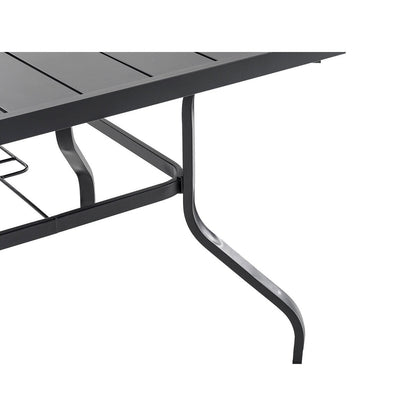 Set da pranzo da esterno da 5 pezzi, sedie impilabili e tavolo da 37'' - Tavolo da 37 pollici