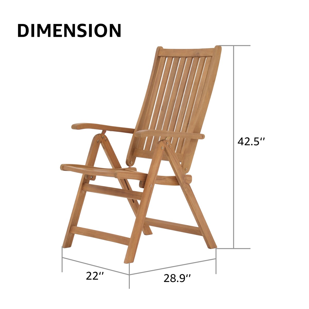 Set da pranzo da esterno in legno di acacia, 5 pezzi, tavolo estensibile