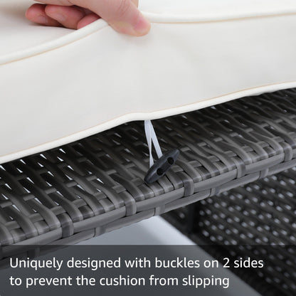 Set di 5 sedie in vimini per esterni