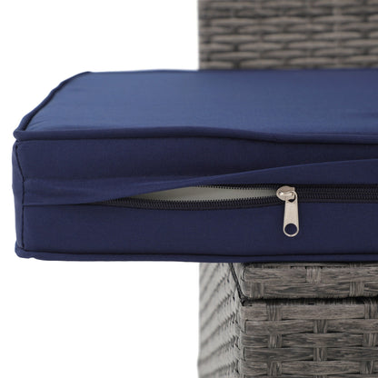 Set da conversazione in vimini da 6 pezzi per esterni, divano da giardino