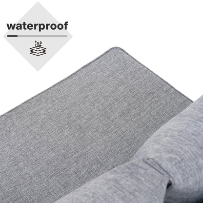 Set da conversazione in vimini da 6 pezzi per esterni, divano da giardino