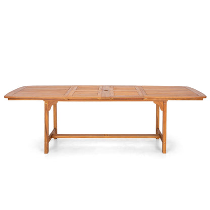 MAISON ARTS Set da pranzo per esterni in legno massello di acacia da 7/9 pezzi, tavolo da pranzo espandibile e sedie da pranzo in legno da 6/8