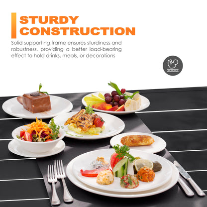 Set da pranzo in ferro da esterno da 7 pezzi