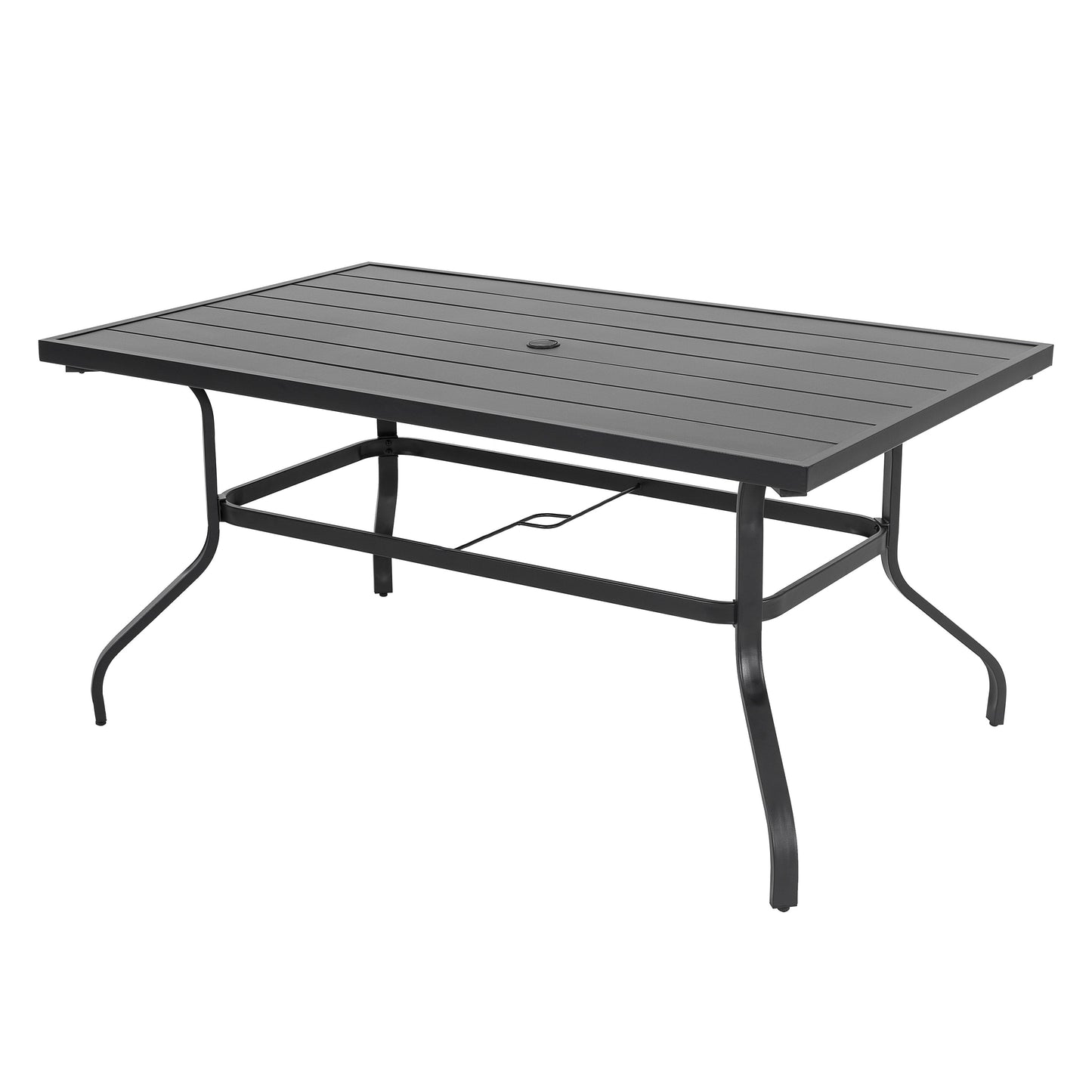 Set da pranzo in ferro da esterno da 7 pezzi