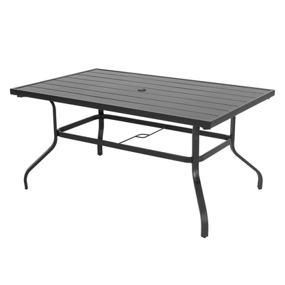 Set da pranzo in ferro da esterno da 7 pezzi