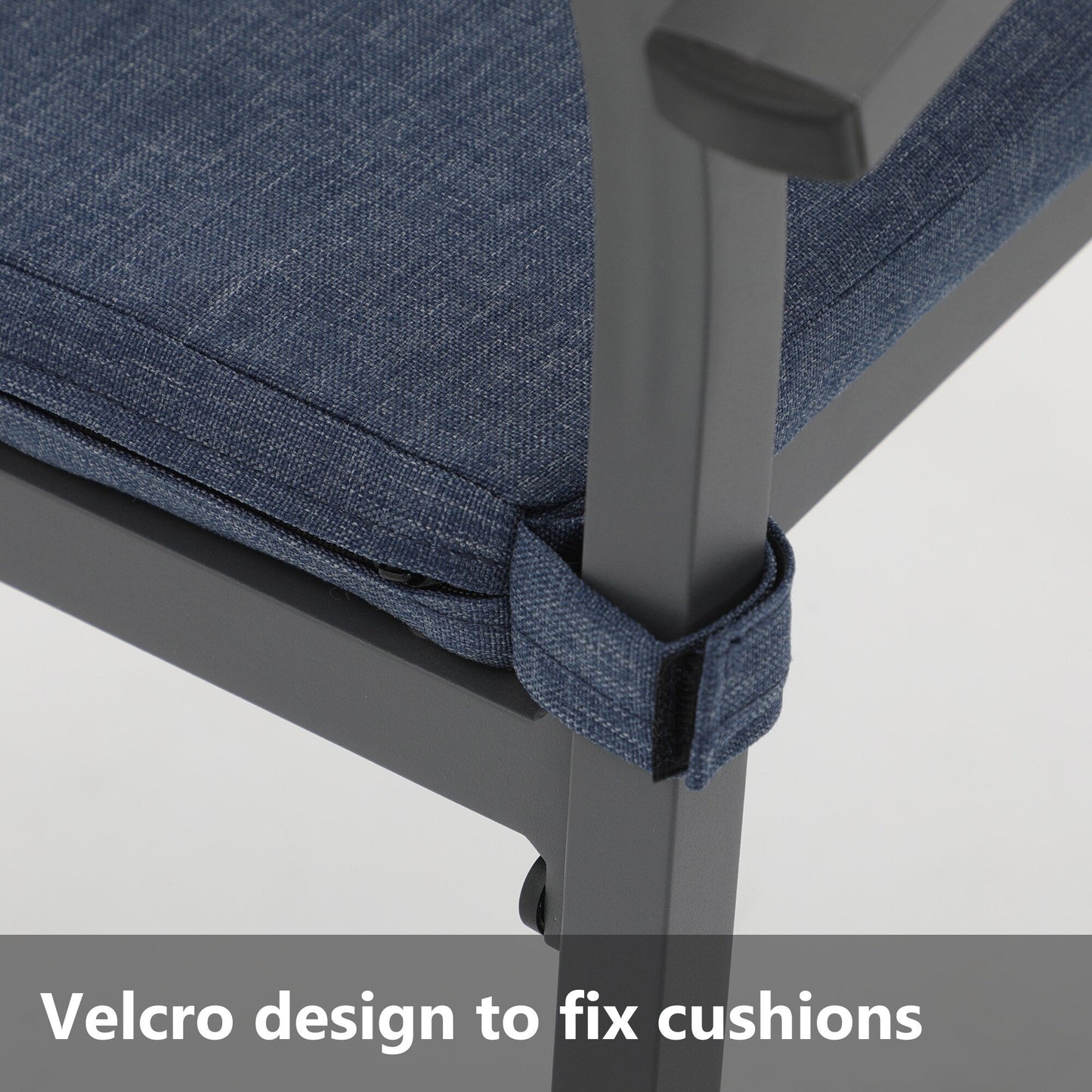 Set da pranzo per esterni in alluminio da 9 pezzi con sedie impilabili e tavolo allungabile