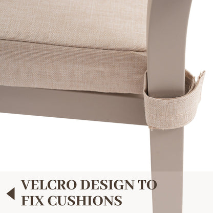 Set da pranzo per esterni in alluminio da 9 pezzi con sedie impilabili e tavolo allungabile