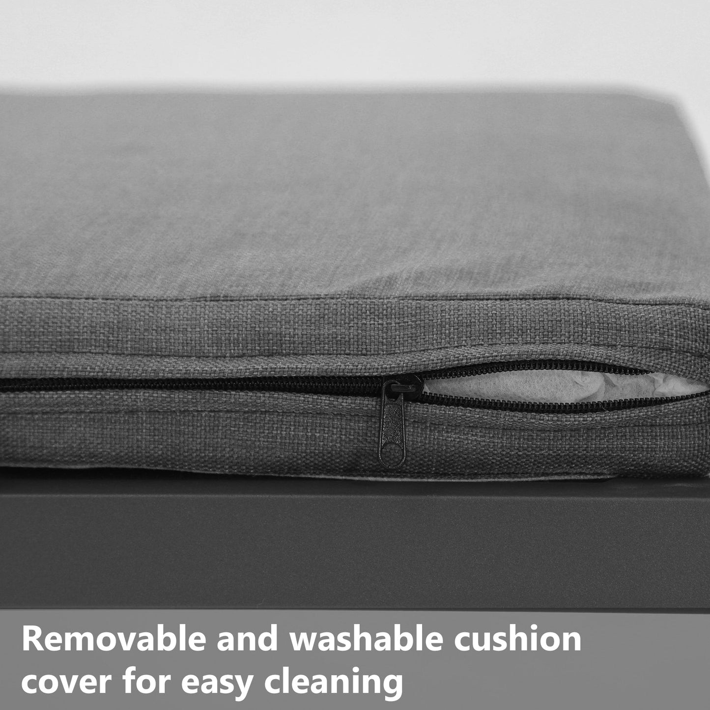 Set da pranzo per esterni in alluminio da 9 pezzi con sedie impilabili e tavolo allungabile