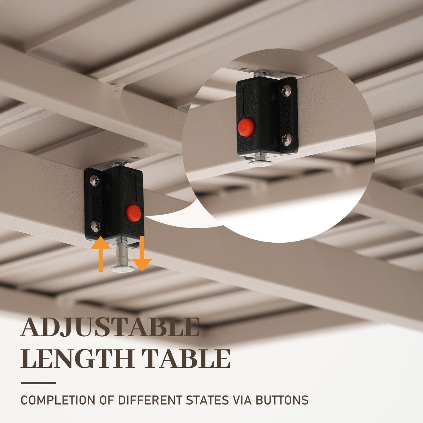 Set da pranzo per esterni in alluminio da 9 pezzi con sedie impilabili e tavolo allungabile