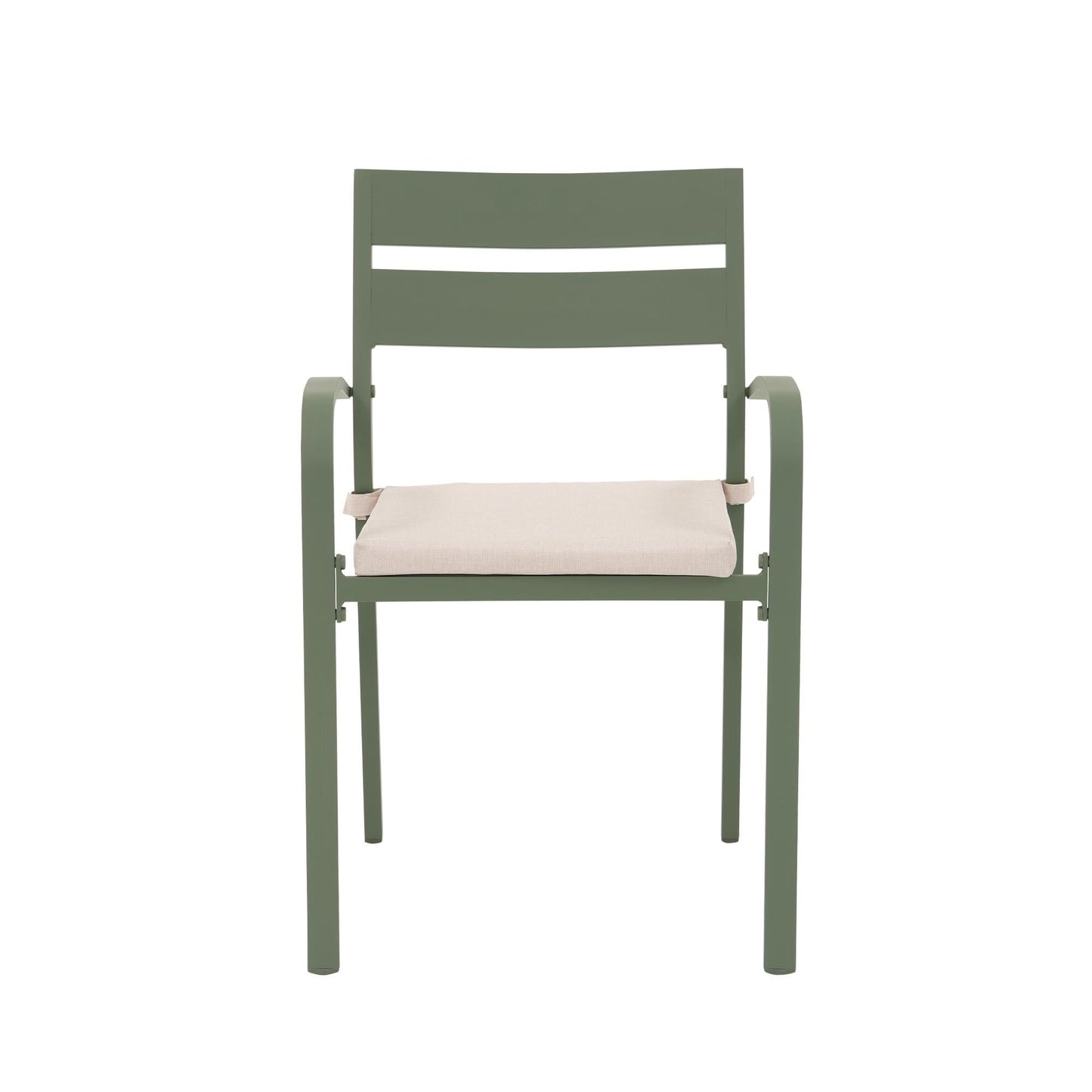 Set da pranzo per esterni in alluminio da 9 pezzi con sedie impilabili e tavolo allungabile