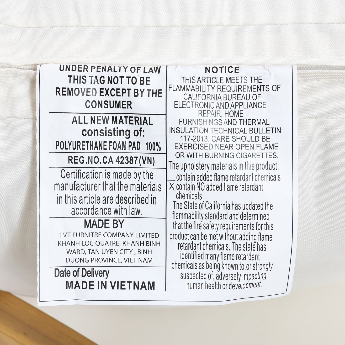 Set da esterno in legno di acacia a 2 posti con cuscini, set da bistrot per esterni