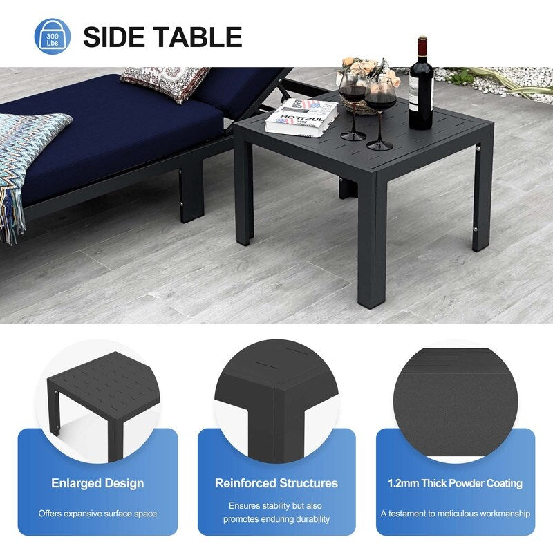 Set di divani componibili per esterni in alluminio FINCATI con tavolo