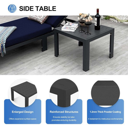 Set di divani componibili per esterni in alluminio FINCATI con tavolo