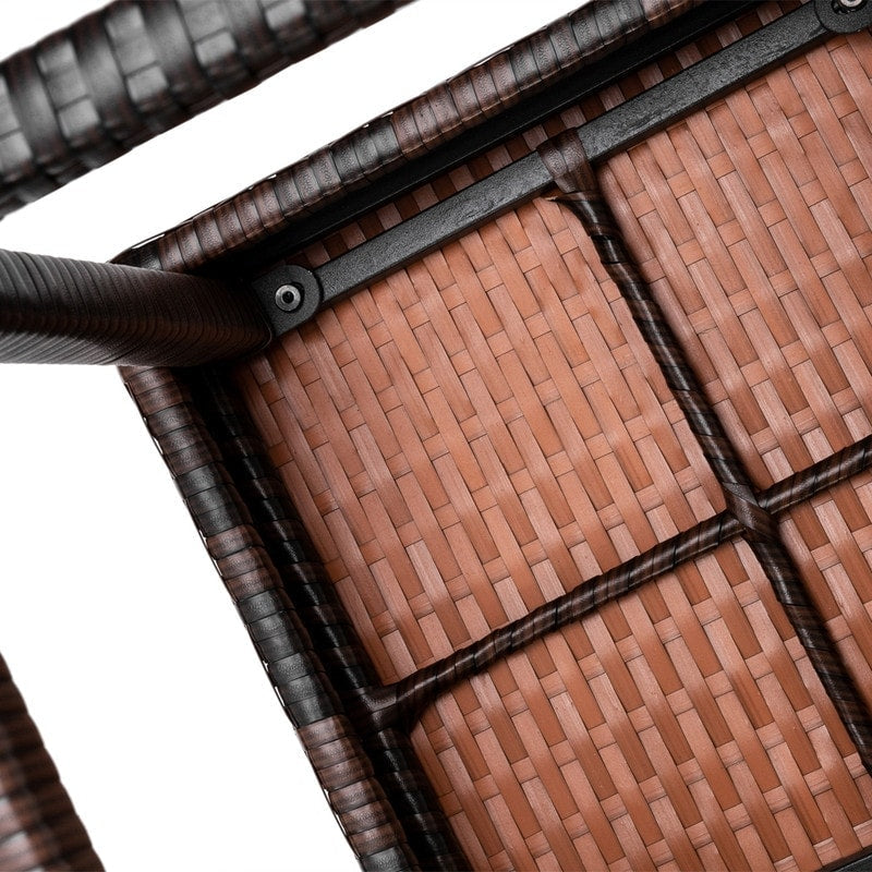 Set da pranzo da bar in vimini e resina da esterno, 5 pezzi