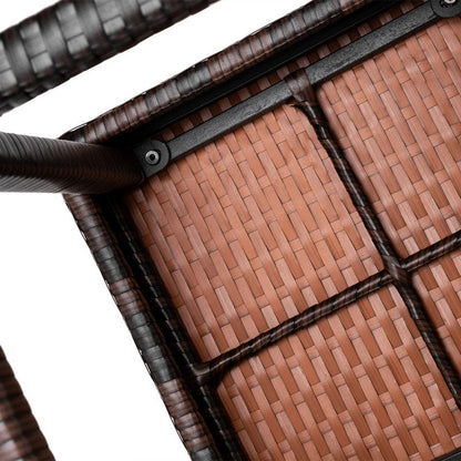 Set da pranzo da bar in vimini e resina da esterno, 5 pezzi