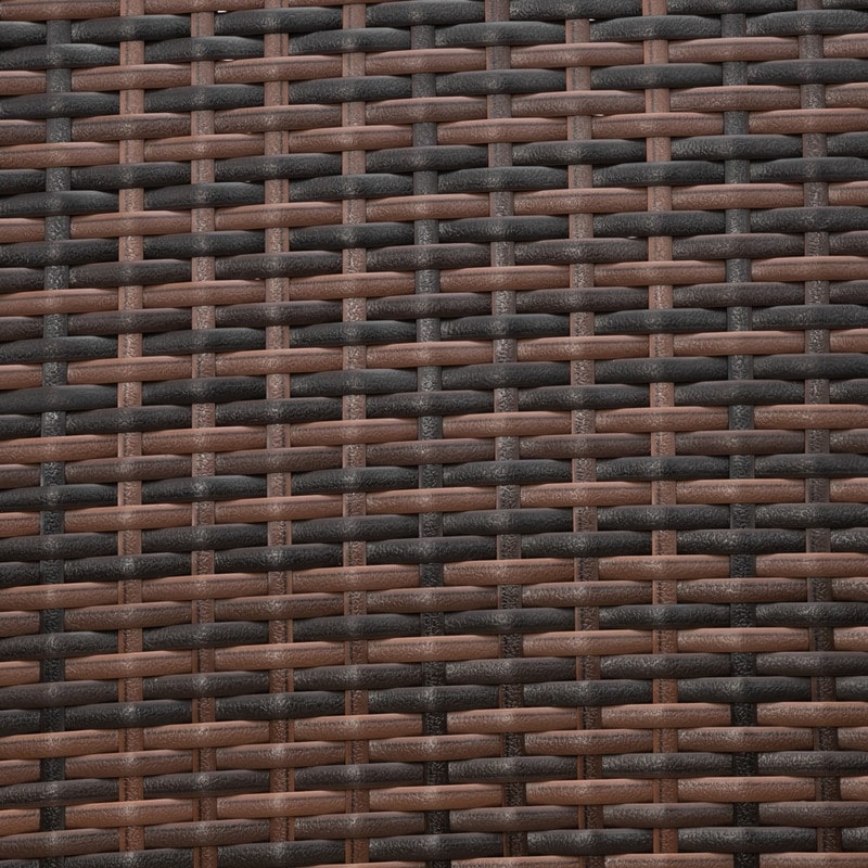 Set da pranzo da bar in vimini e resina da esterno, 5 pezzi