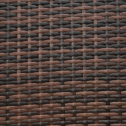 Set da pranzo da bar in vimini e resina da esterno, 5 pezzi