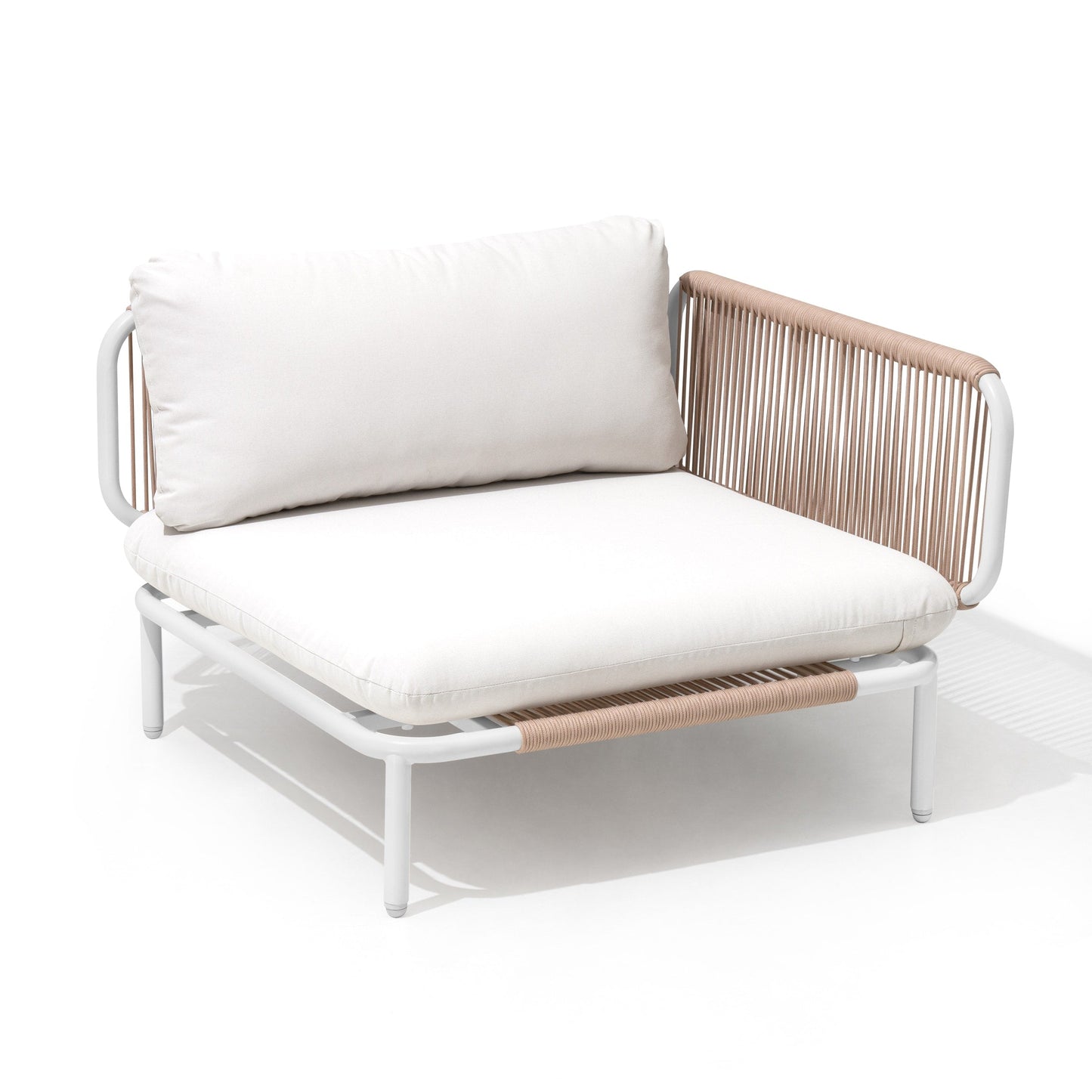 Divano componibile imbottito per esterni, set da conversazione per mobili da giardino, combinazione libera