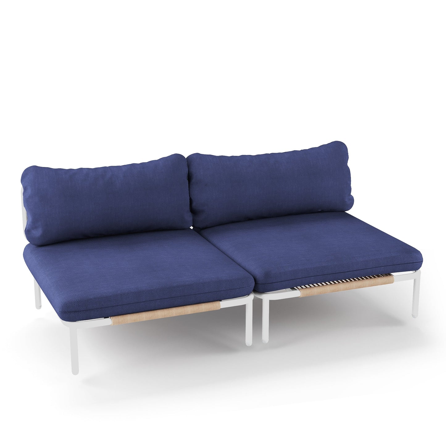 Divano componibile imbottito per esterni, set da conversazione per mobili da giardino, combinazione libera