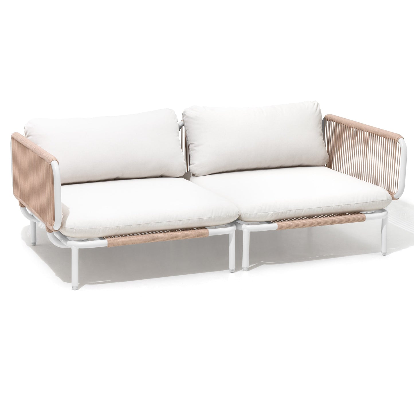 Divano componibile imbottito per esterni, set da conversazione per mobili da giardino, combinazione libera