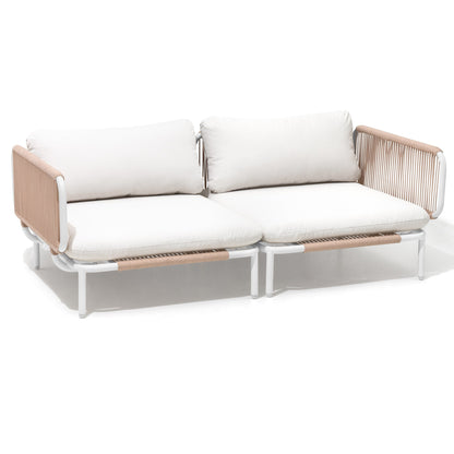 Divano componibile imbottito per esterni, set da conversazione per mobili da giardino, combinazione libera