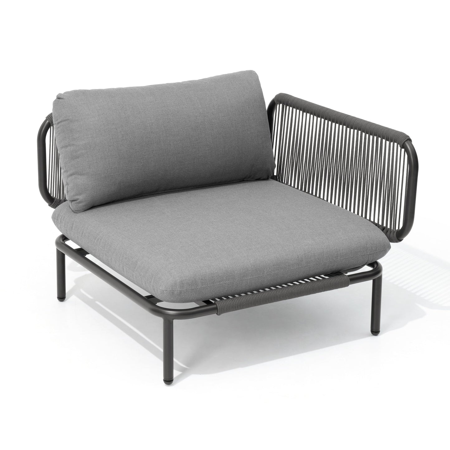 Divano componibile imbottito per esterni, set da conversazione per mobili da giardino, combinazione libera