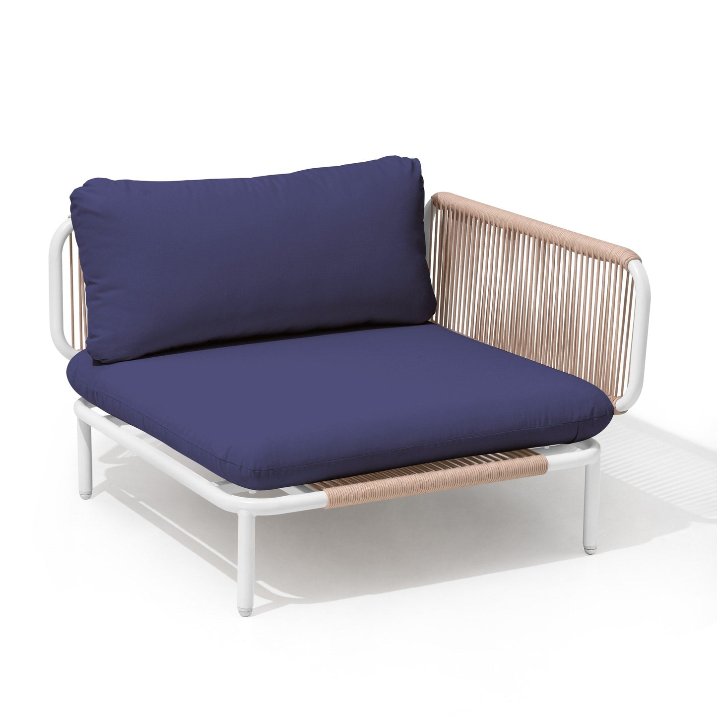 Divano componibile imbottito per esterni, set da conversazione per mobili da giardino, combinazione libera