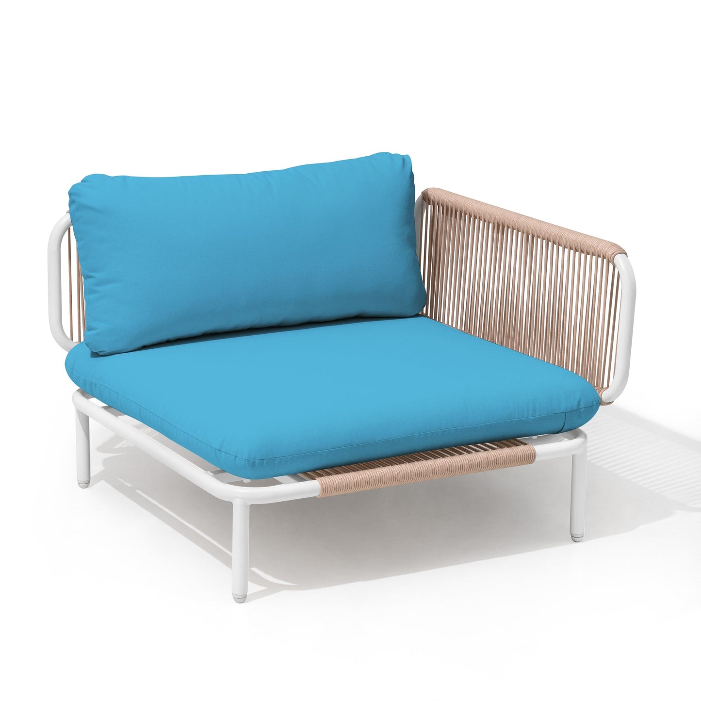 Divano componibile imbottito per esterni, set da conversazione per mobili da giardino, combinazione libera