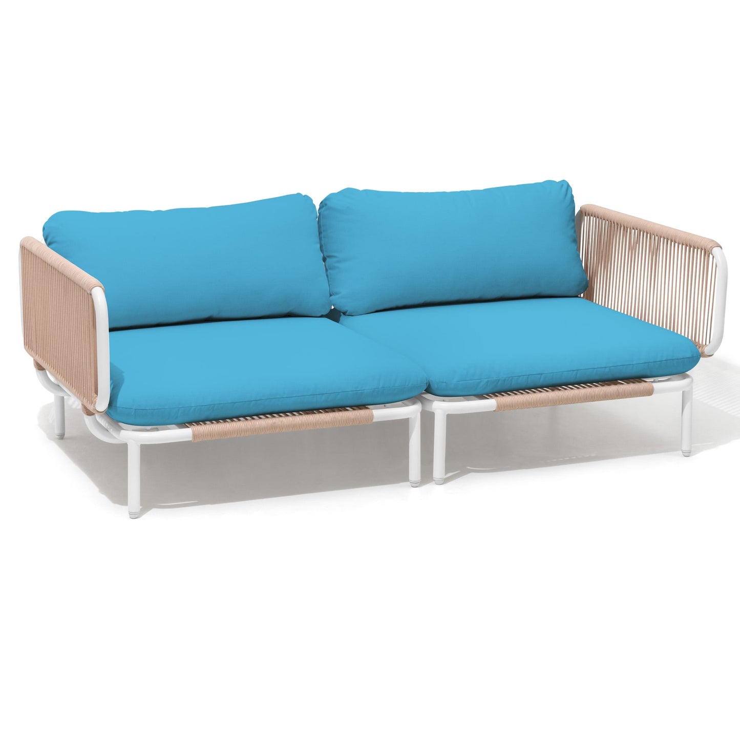 Divano componibile imbottito per esterni, set da conversazione per mobili da giardino, combinazione libera