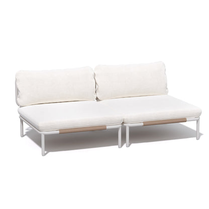 Divano componibile imbottito per esterni, set da conversazione per mobili da giardino, combinazione libera