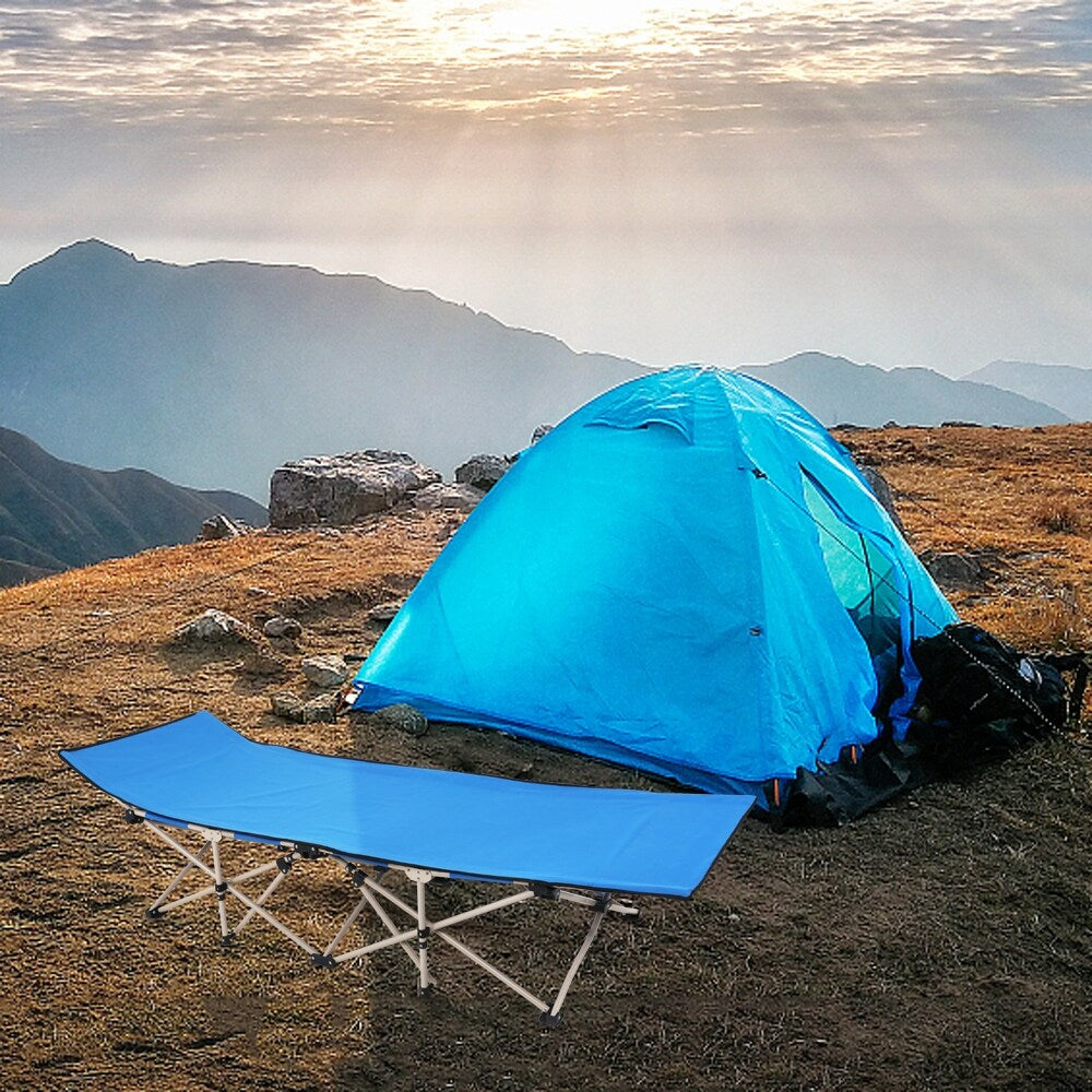 Letto pieghevole da campeggio da 3 metri, blu