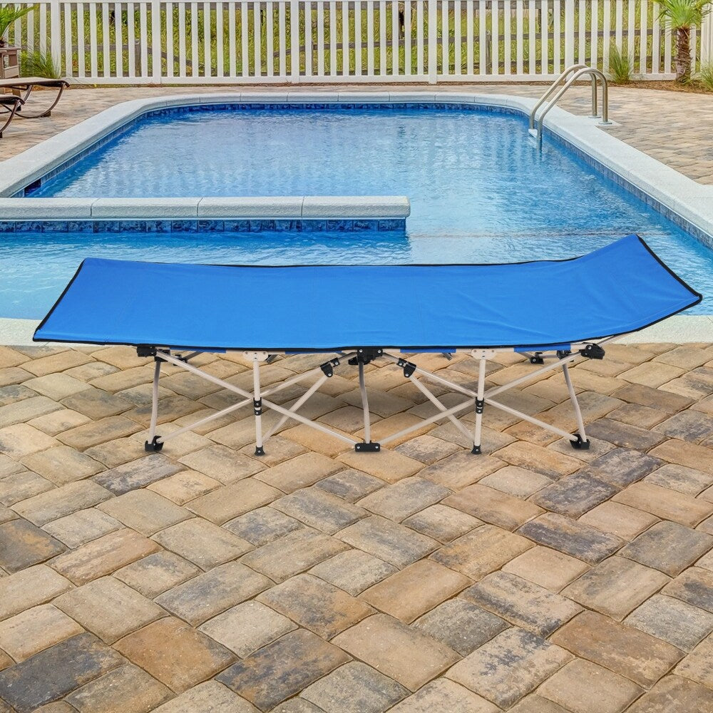 Letto pieghevole da campeggio da 3 metri, blu