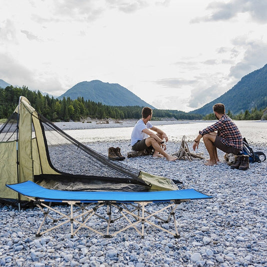 Letto pieghevole da campeggio da 3 metri, blu