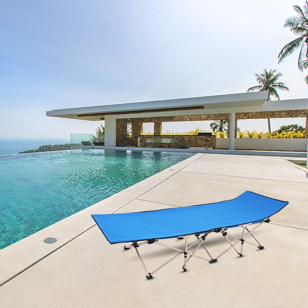 Letto pieghevole da campeggio da 3 metri, blu