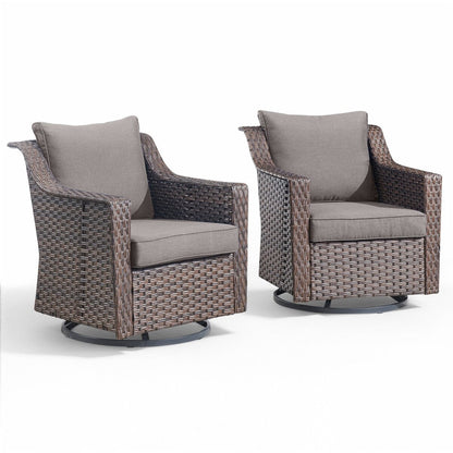 Set di sedie a dondolo girevoli per patio Gymojoy per mobili da esterno