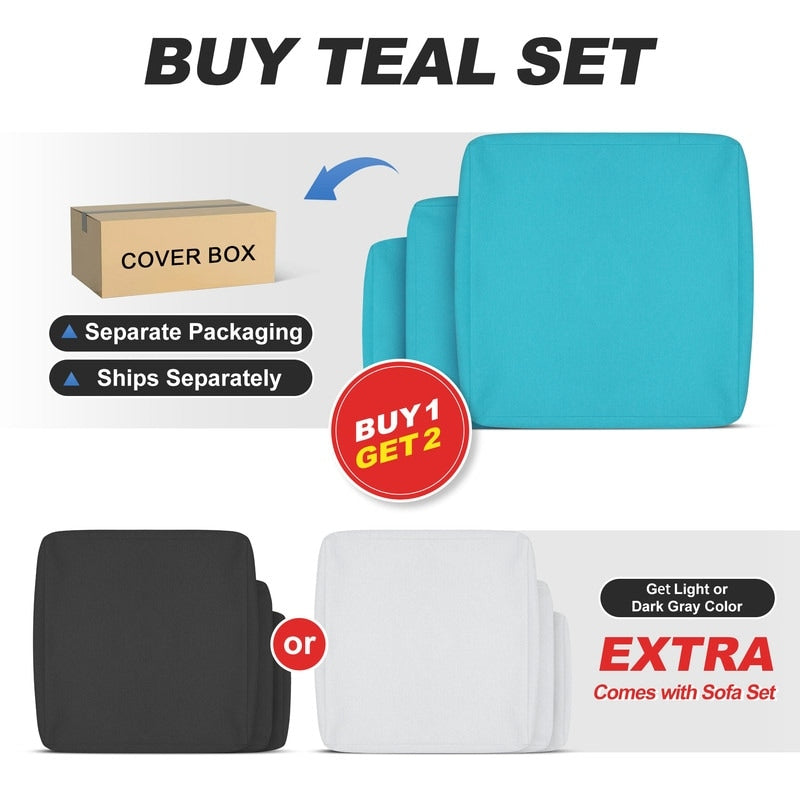 Set di divani componibili per esterni FINCATI in vimini grigio con tavolo e braciere