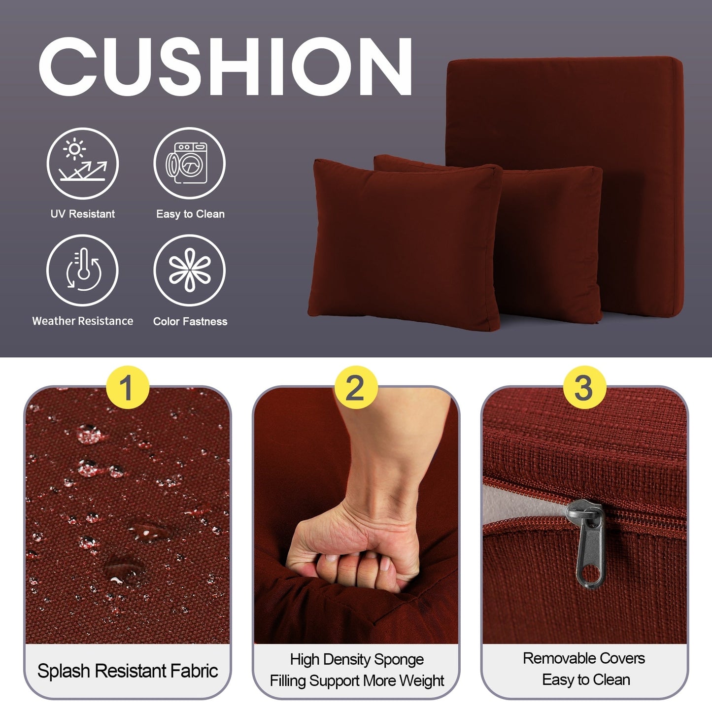 Set di divani componibili per esterni FINCATI in vimini grigio con tavolo e braciere