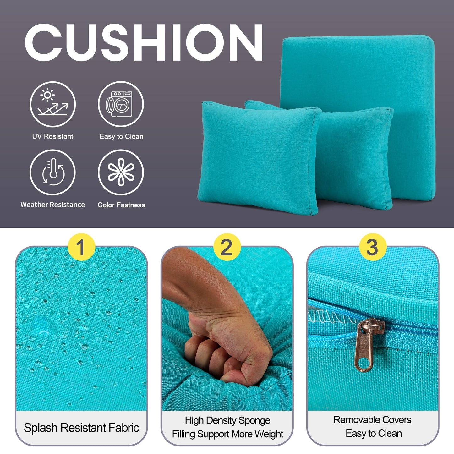 Set di divani componibili per esterni FINCATI in vimini grigio con tavolo e braciere