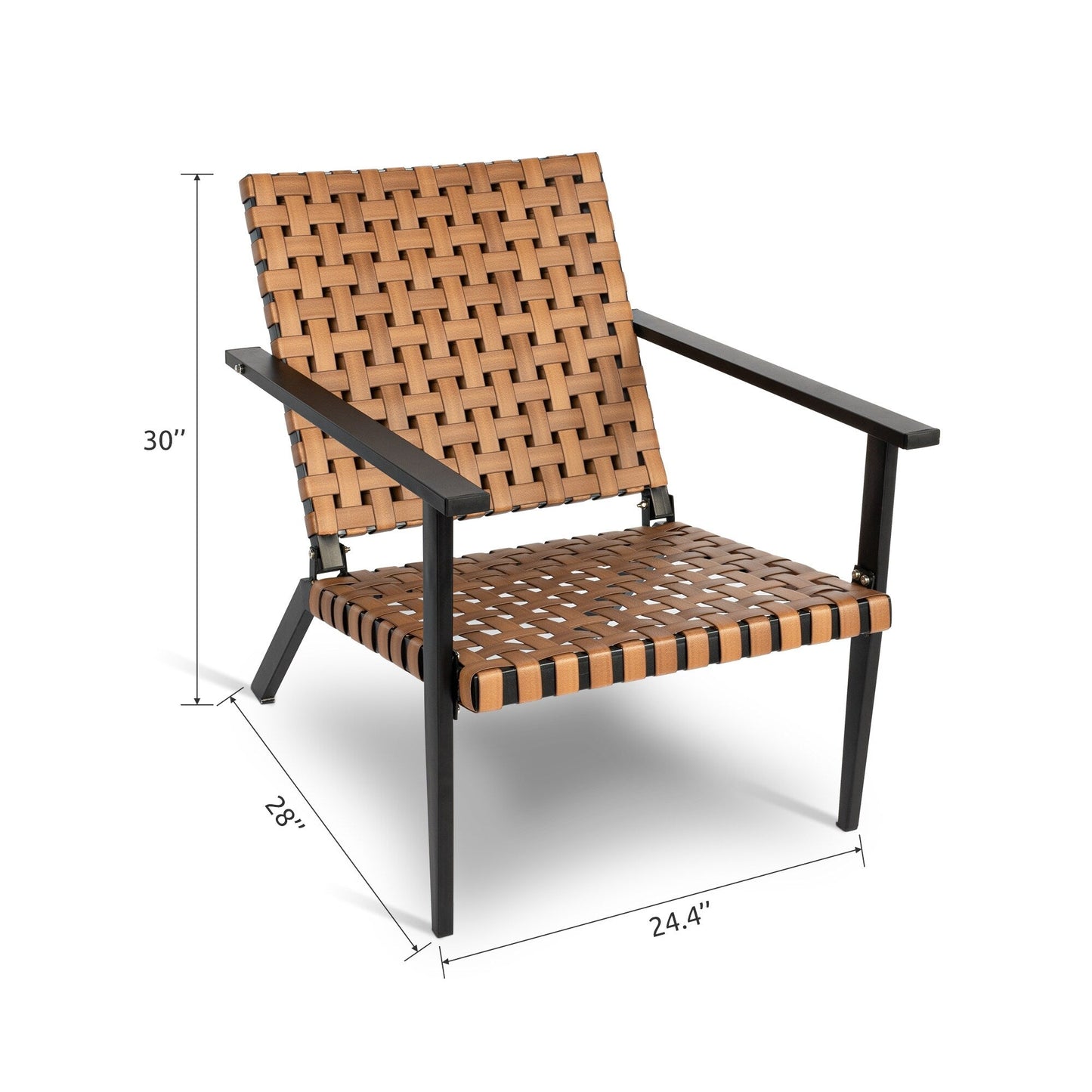 Set da bistrot per esterni in pelle intrecciata PE