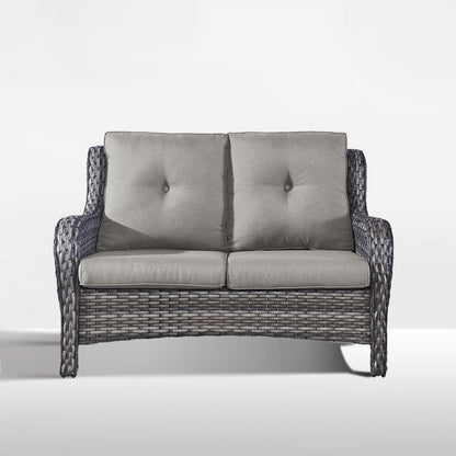 Divano da esterno Gymojoy in vimini, divano in rattan