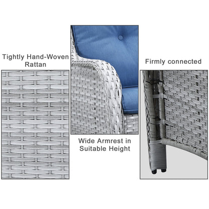 Divano da esterno Gymojoy in vimini, divano in rattan