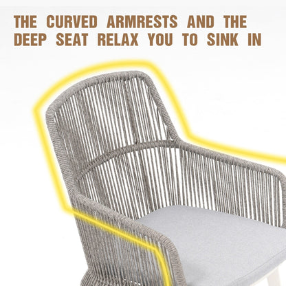 Set da pranzo per esterno con sedie e tavolo da pranzo estensibile (set da 7 pezzi)