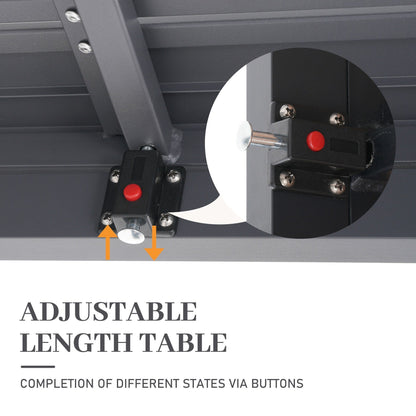 Set da pranzo per esterni con sedie e tavolo estensibile