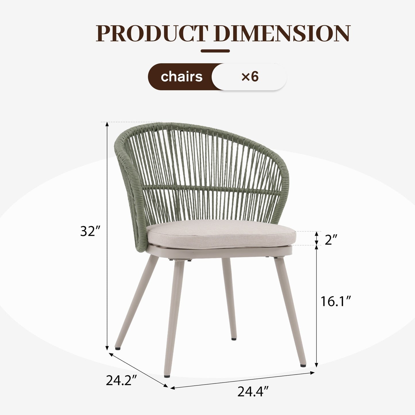 Set da pranzo per esterni con sedie e tavolo estensibile
