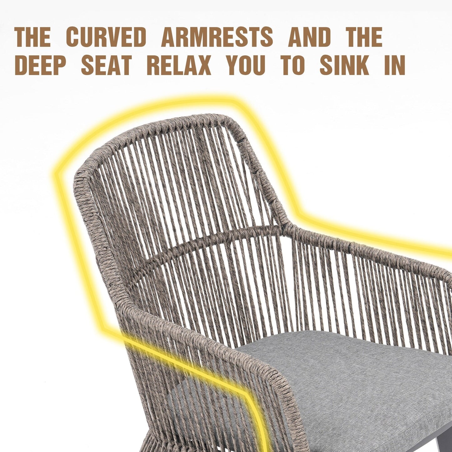 Set da pranzo per esterno con sedie e tavolo da pranzo estensibile (set da 7 pezzi)