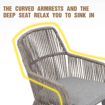 Set da pranzo per esterno con sedie e tavolo da pranzo estensibile (set da 7 pezzi)