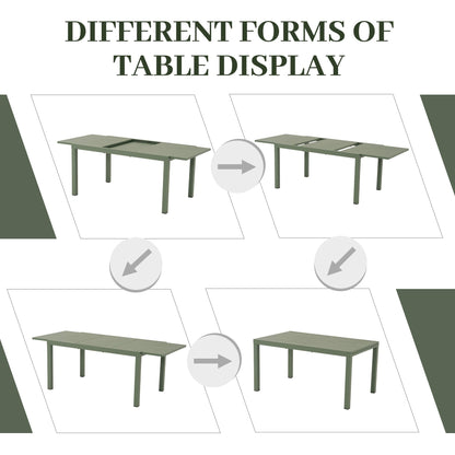 Set da pranzo per esterni con sedie e tavolo estensibile